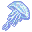 Blue jellyfish.