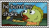 he burnt my shake :( over a screenshot from Spongebob Squarepants.