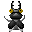 Animated black beetle.