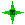 Animated green four-pointed star.